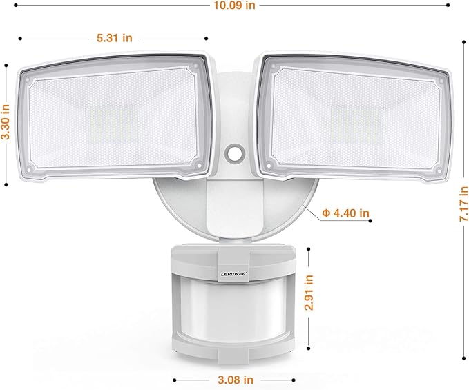 LEPOWER 30W LED Security Lights Motion Sensor Outdoor, IP65 Waterproof - Image 8