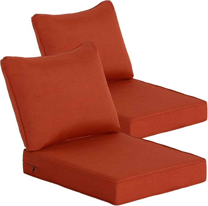 Goodgoods 24 x 28 Outdoor Patio Deep Seat Cushions 2-Pack, 1000+ Hours by Goodgoods