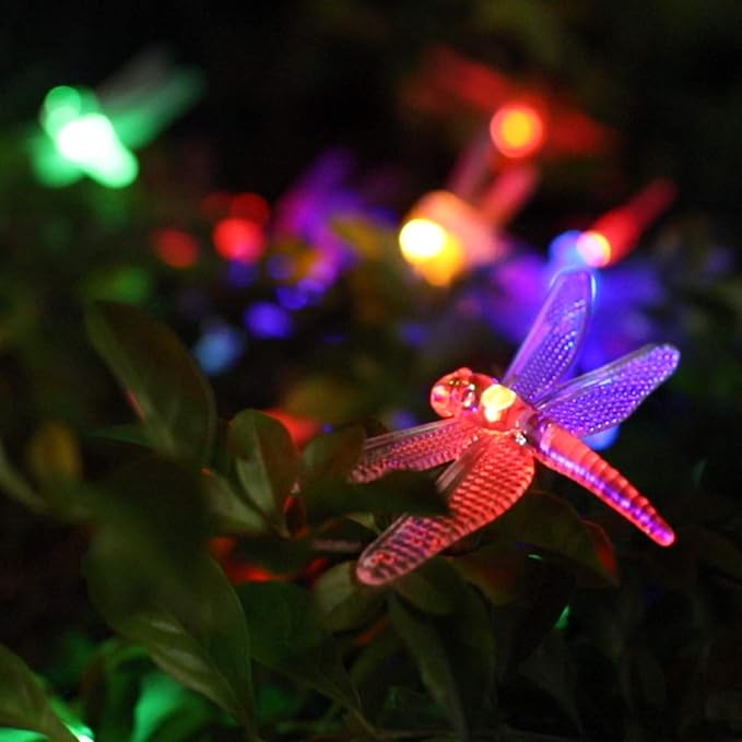Dragonfly Solar String Lights Outdoor 25.6FT 30 LED Waterproof Solar Powered - Image 2