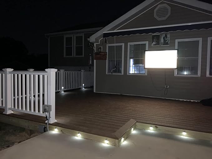 FVTLED Pack of 10 Low Voltage LED Deck Lights kit Φ1.38 Outdoor Garden Yard - Image 7