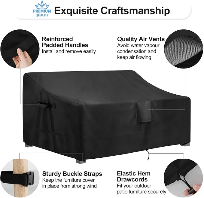 OutdoorLines Outdoor Waterproof Patio 3-Seater Couch Cover - Image 5