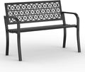 On Shine Outdoor Garden Bench Cast Iron Steel Outdoor Bench Clearance by Unknown