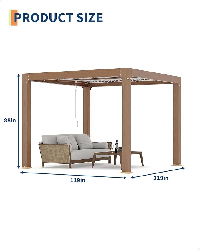 Garvee Louvered Pergola - Image 4