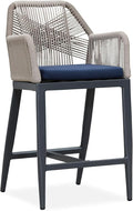 PURPLE LEAF Patio Counter Height Bar Stool 24" H Modern 1 Piece Rattan Outdoor by PURPLELEAF
