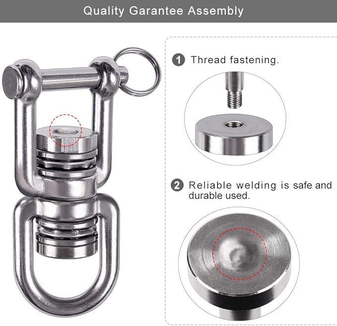BeneLabel Swing Swivel with 2 Bearing, 360° Rotation, 770LB Capacity, Safest - Image 3
