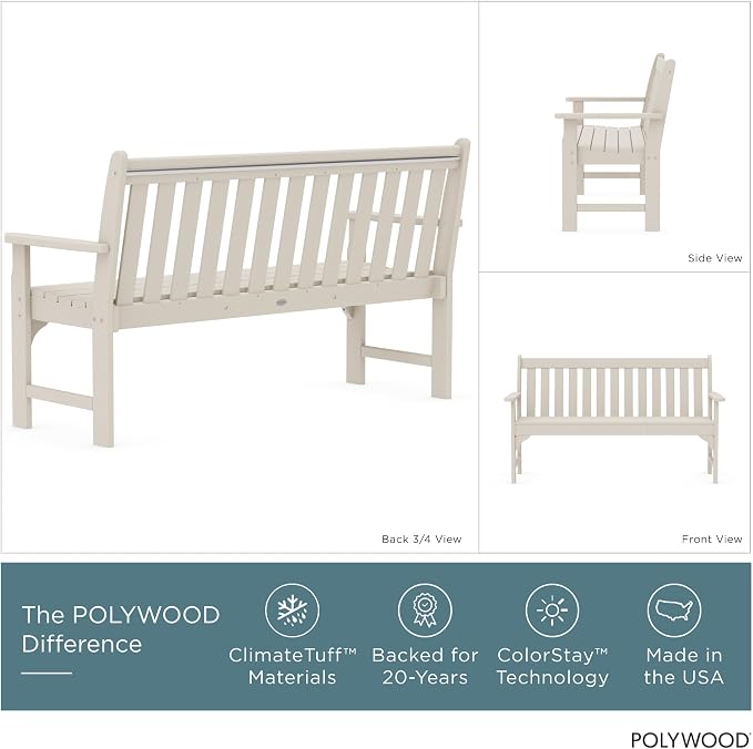 POLYWOOD Vineyard 60-Inch Bench - Image 4