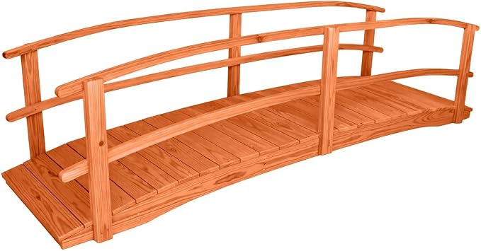 12 FT Cedar Amish Made Garden Bridge by Unknown