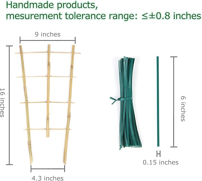 Plant Trellis Indoor, 3 Pack Bamboo Trellises, 16in Fan-Shaped Trellis - Image 5