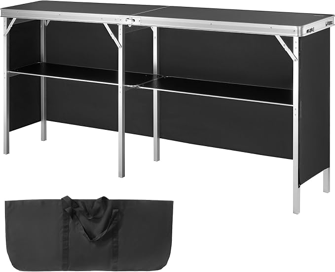 VEVOR Extra Long Folding Portable Bar Tradeshow Podium Table - Image 10