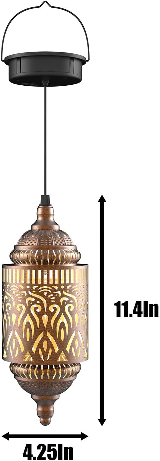 Twinkya Hanging Solar Lights Outdoor Garden Decor, Decorative Waterproof Metal - Image 7