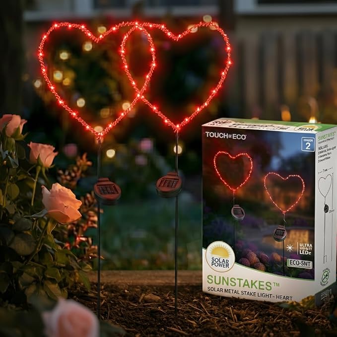 Solar Heart Garden Stake Light by Unknown