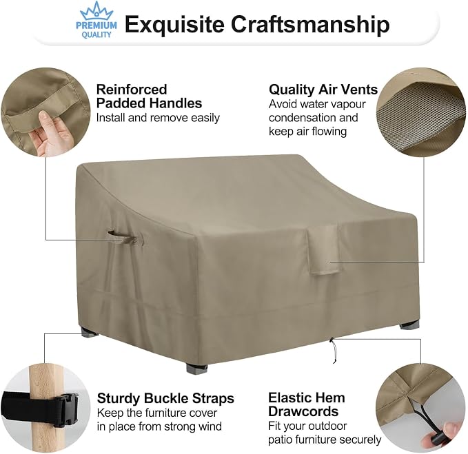 OutdoorLines Outdoor Waterproof Patio Loveseat Couch Cover - Image 5