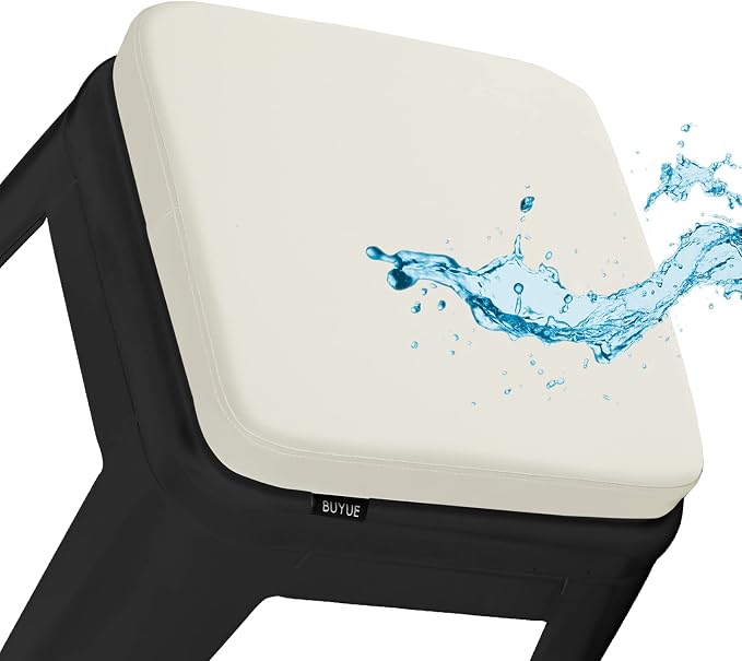 BUYUE Enhanced Anti-Slip Magnetic Bar Stool Cushion 1 Piece, Luxury PU Leather by BUYUE