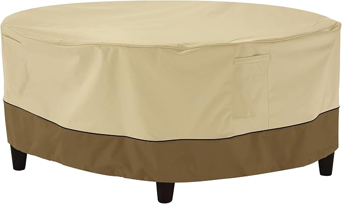 Classic Accessories Veranda Water-Resistant 24 Inch Round Patio Ottoman/Coffee by ClassicAccessories