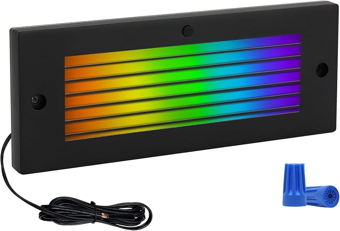Low Voltage Step Lights, 8.7 Inch, 12V LED RGB Color Changing by ZestPatio