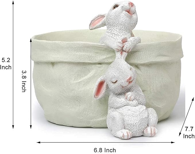 Rabbit Flower Pot Succulent Planter Garden Pots, Easter Decorative Flower Pot - Image 6