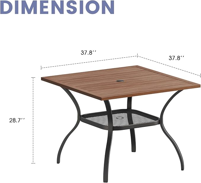 VICLLAX Outdoor Patio Dining Table - Image 3