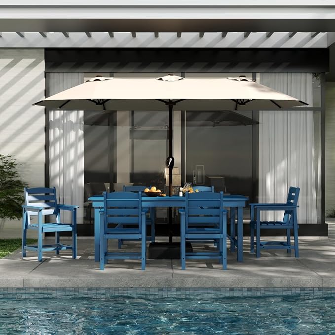 Outdoor HDPE Dining Set 7 Pieces, Patio Table - Image 2