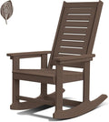 GREENVINES Outdoor Rocking Chairs | Porch Rocker | HDPE Plastic | Wood Grain | by GreenVines
