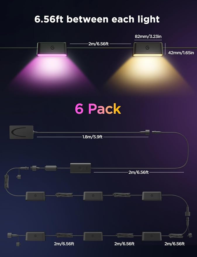 Govee Outdoor Deck Lights, RGBIC Outdoor Lights - Image 8
