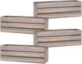 Wood Planter Box with Wine Crate Styled, 12x4 Inch Rectangular, Rustic Barn Wood by Unknown