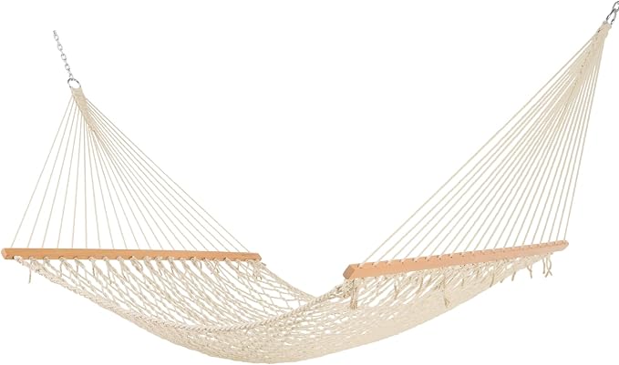 Castaway Living 13 ft. Double Traditional Hand Woven Cotton Rope Hammock – by CastawayLiving