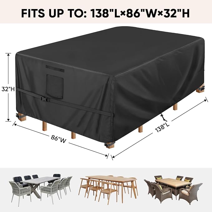 BALEINE Patio Furniture Covers, Outdoor Furniture Covers Waterproof, Heavy Duty - Image 2