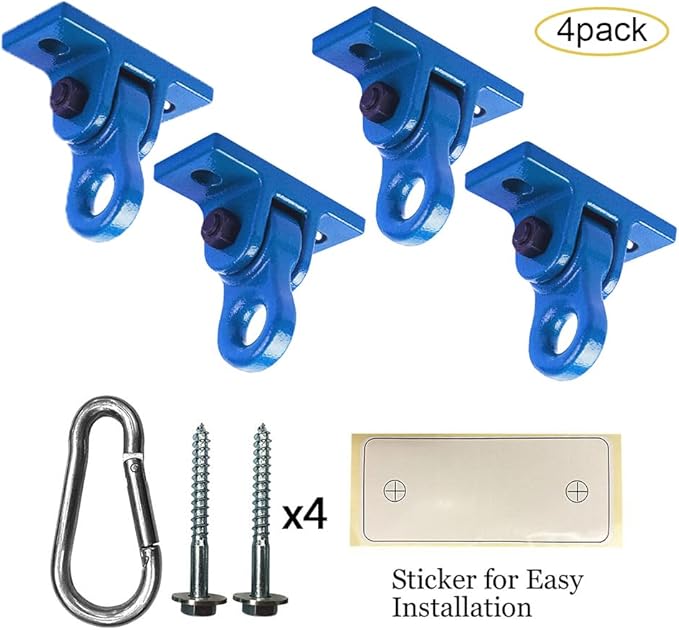 Heavy Duty Blue Swing Hangers Screws Bolts Included Over 5000 lb Capacity - Image 2