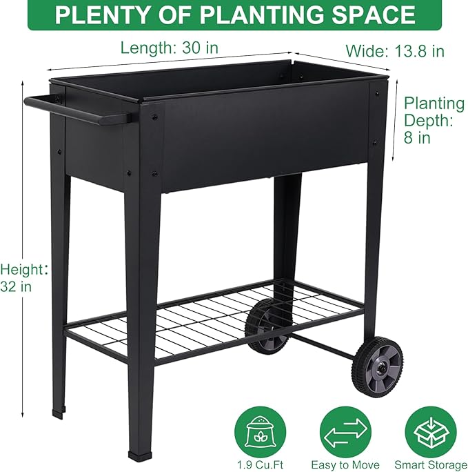 Elevated 32" Tall Raised Garden Bed - Image 2