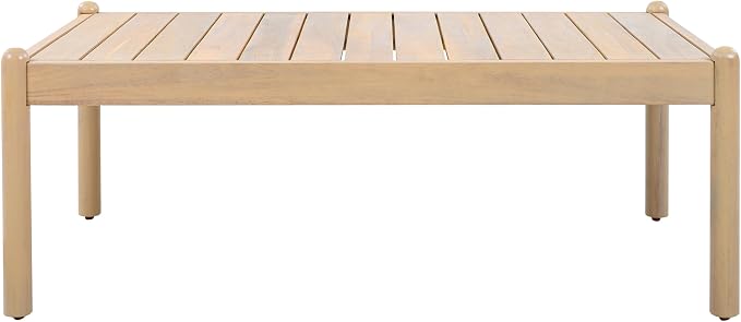 Christopher Knight Home Lenor Patio Acacia Wood Coffee Table, Solid Wood - Image 4