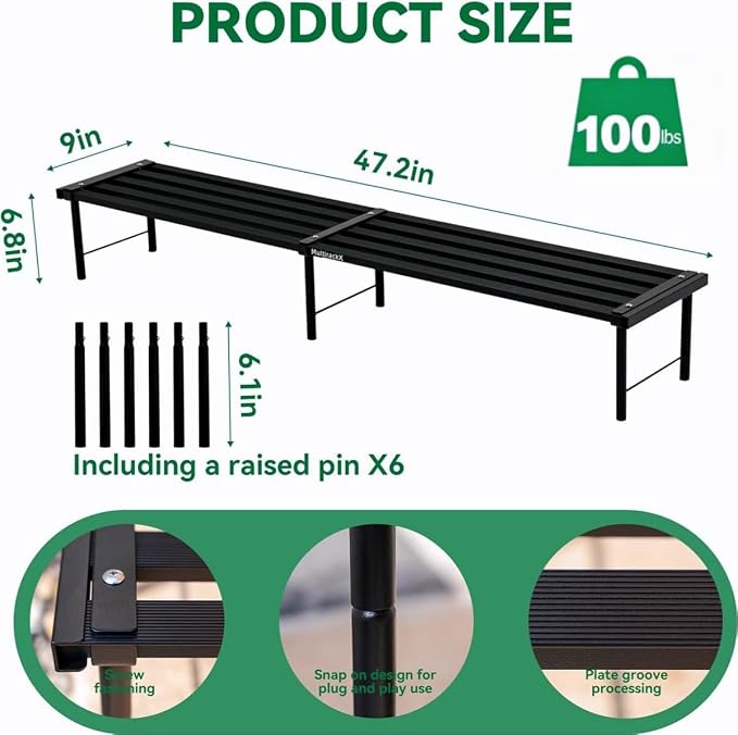 Metal Plant Stand, Rust-proof Aluminum Flower Pot Stand, Heavy Duty Planter - Image 3
