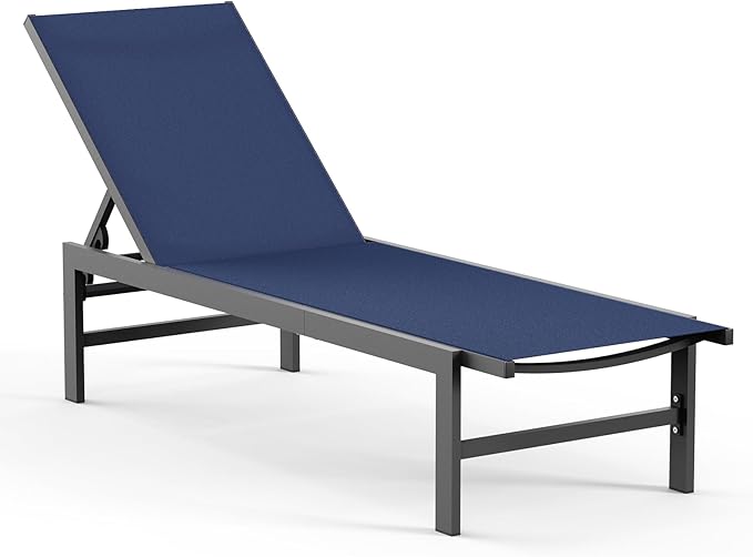 Outdoor Lounge Chair for Pool, Aluminum Chaise Lounge Chairs by Vexwalx