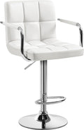 Yaheetech Bar Stools, PU Leather Adjustable Swivel Barstools, Hydraulic Kitchen by Yaheetech