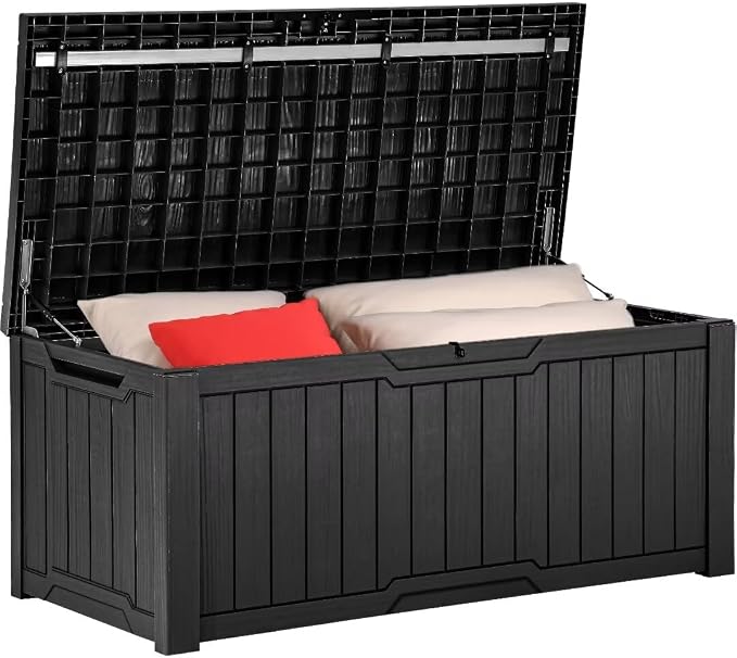 YITAHOME 120 Gallon Outdoor Storage Deck Box, Large Resin Patio Storage by YITAHOME