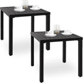 PHI VILLA Outdoor Patio Side Table Set of 2, Outside Coffee Bistro Table by PHIVILLAThepioneerofcomfortablehouseholdsupplies