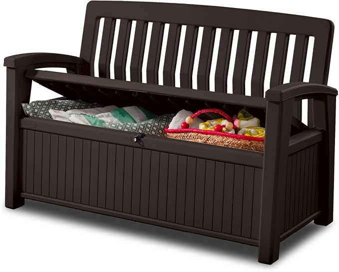 Keter 60 Gallon Storage Bench Deck Box by Keter