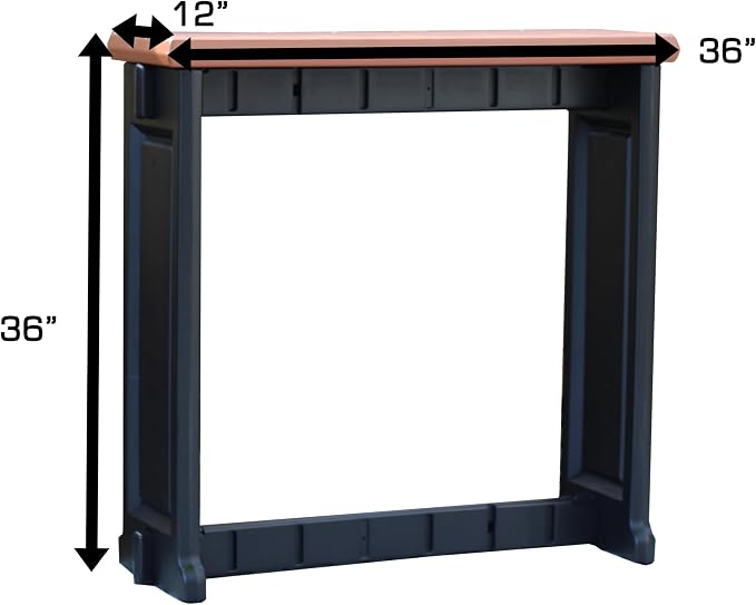 Single Bar Redwood Top & Black Base Ideal - Image 7