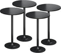 Flamaker Round Bistro Pub Table Modern Style Metal Base MDF Top Cocktail Bar by Flamaker