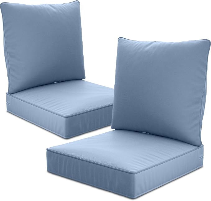 24" x 24" x 6" Outdoor Deep Seat Cushions Set by Unknown