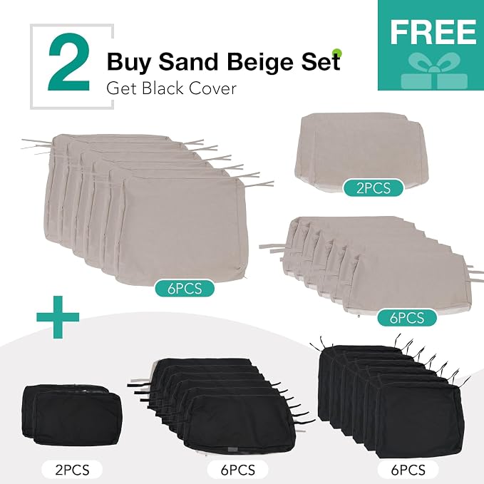 Patiorama 8 Piece Wicker Patio Furniture Set - Image 8