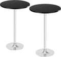 Flamaker Round Bistro Pub Table Modern Style Metal Base MDF Top Cocktail Bar by Flamaker