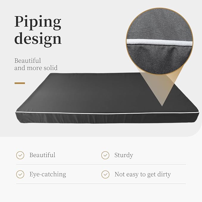 52 * 28 * 6" Outdoor Porch Swing Daybed Mattress Cover Olefin, Patio Daybed - Image 3