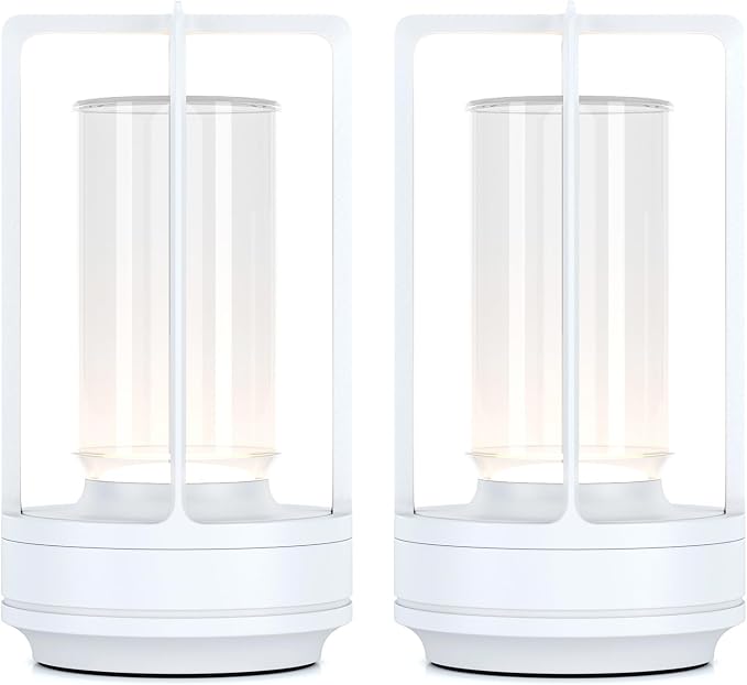 Portable Metal Table Lamp for Indoor/Outdoor, Rechargeable Cordless LED Lamp by HAPYGILightings