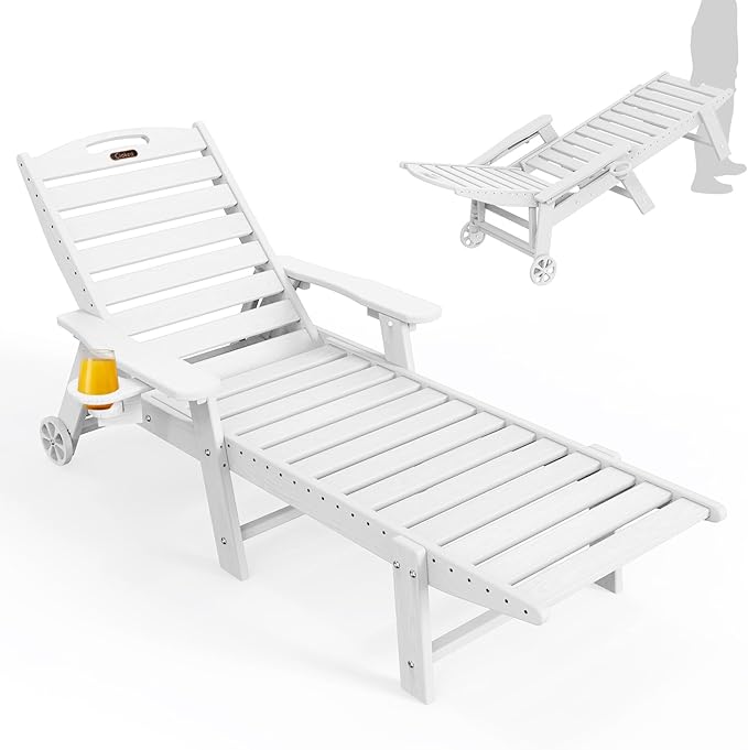 Ciokea Lounge Chair Outdoor, Oversized Chaise Lounge Chair by CIOKEA