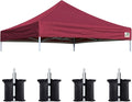 Eurmax USA New 10x10 Pop Up Canopy Replacement Canopy Tent Top Cover, Instant by Eurmax