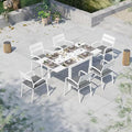 Soleil Jardin 7-Piece Outdoor Patio Dining Set, 6 Stackable Chairs by SoleilJardin