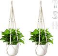 Macrame Plant Hanger Set of 2, 35 Inch Indoor Hanging Planter by Wdmxszdq
