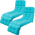 Outdoor Chaise Lounge Chair Cushion 72 x 22 x 4.21 Inches Thick Tufted Patio by DoubleFill