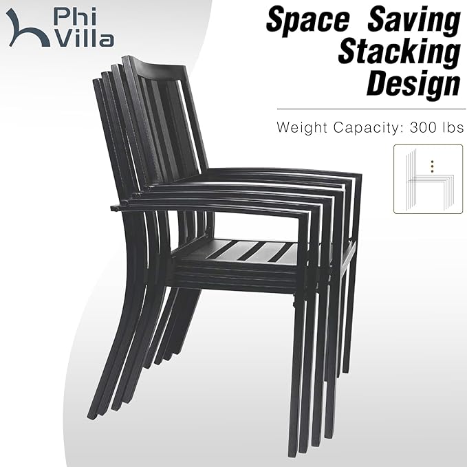 PHI VILLA 9 Pieces Outdoor Dining Set - Image 5