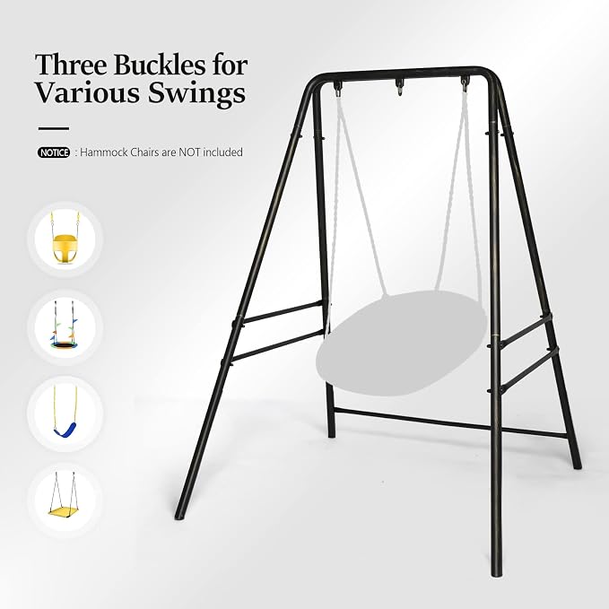 ONCLOUD Upgraded Hammock Chair Stand Metal Swing Stand Frame, Heavy Duty Steel - Image 4